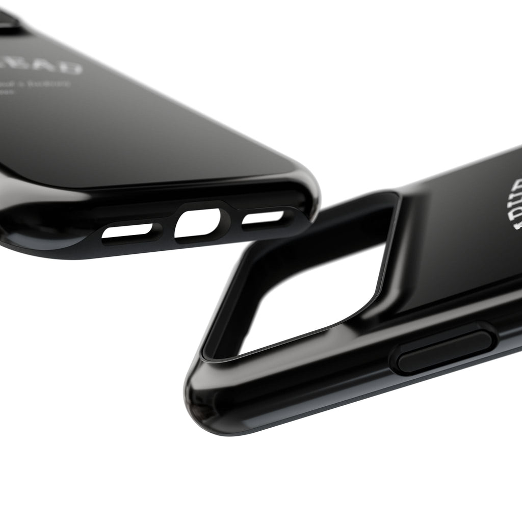 Slabhead Impact-Resistant Phone Case — Glossy Black Protective Cover with "Slabhead" Text Printify