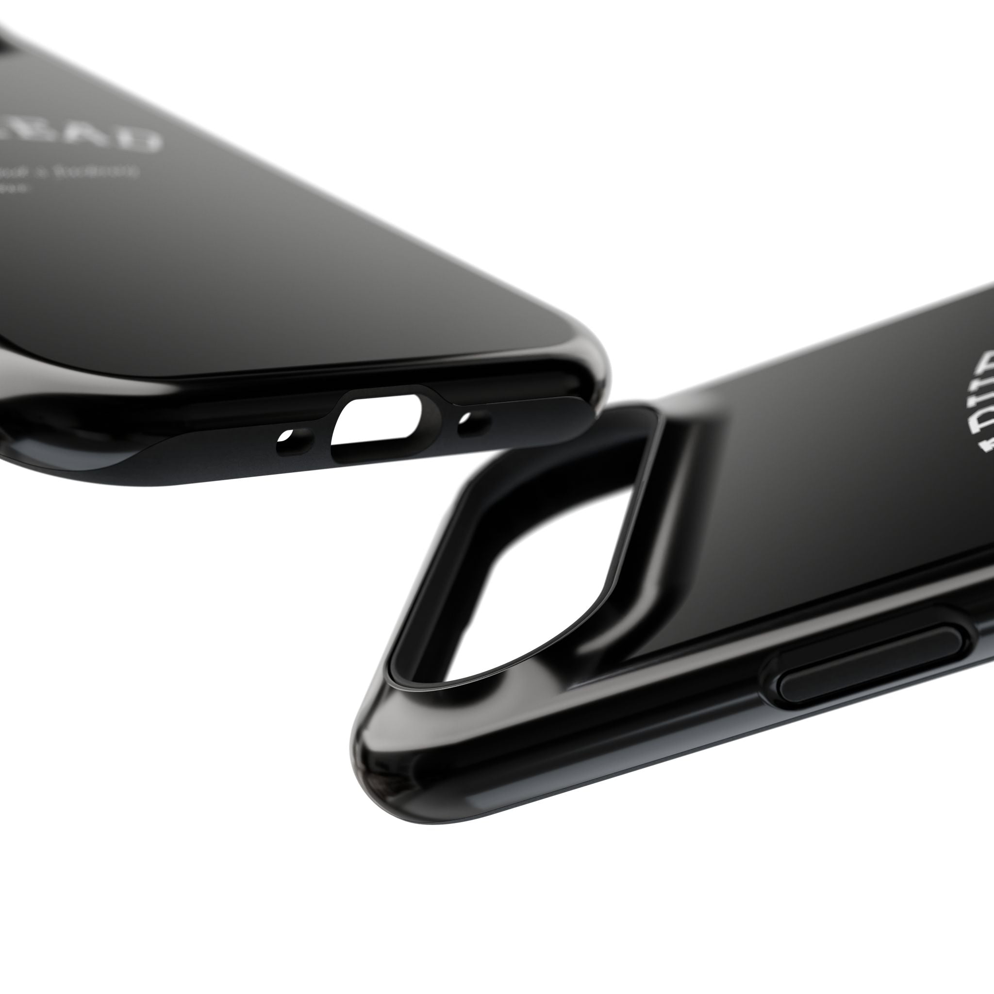 Slabhead Impact-Resistant Phone Case — Glossy Black Protective Cover with "Slabhead" Text Printify