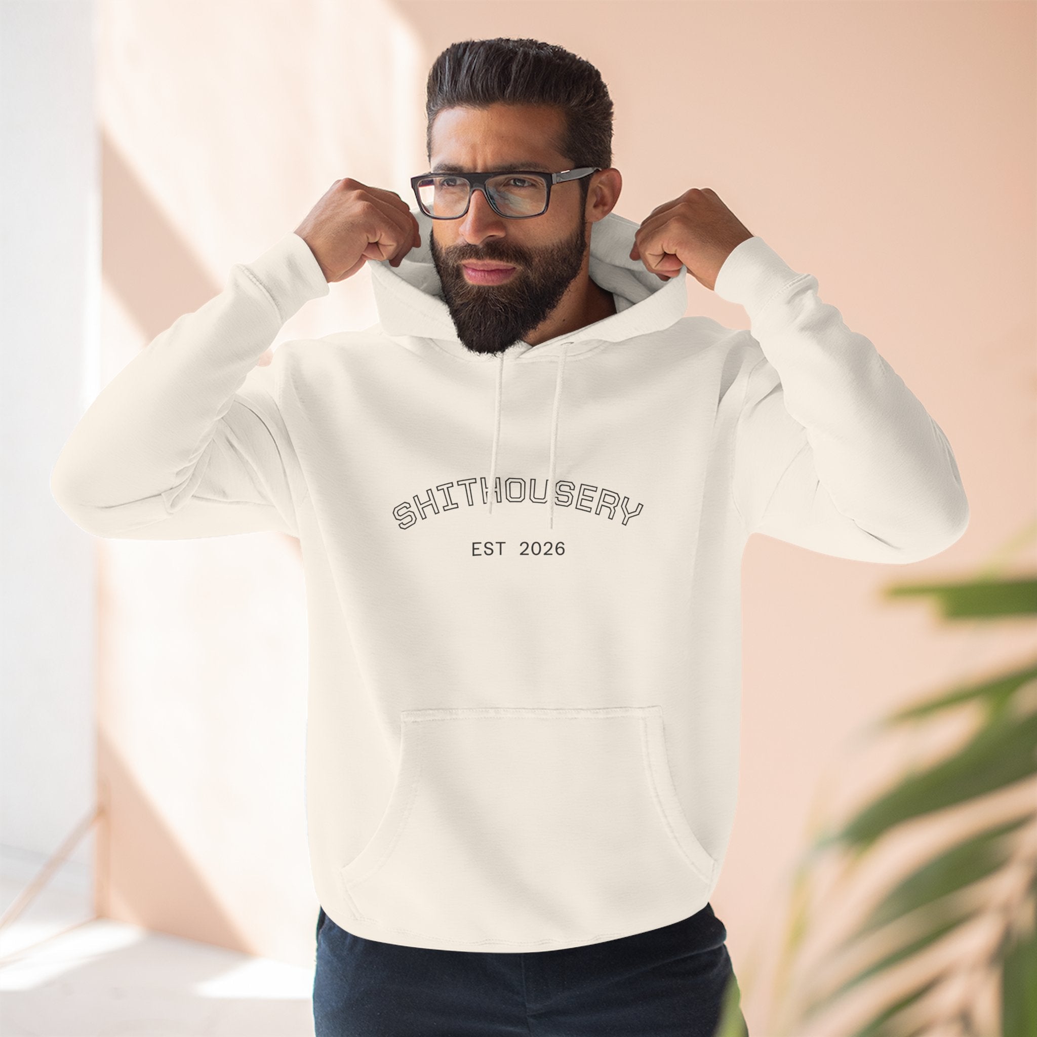 Shithousery Original Print Hoodie — Three-Panel Fleece for Sports Fans Printify