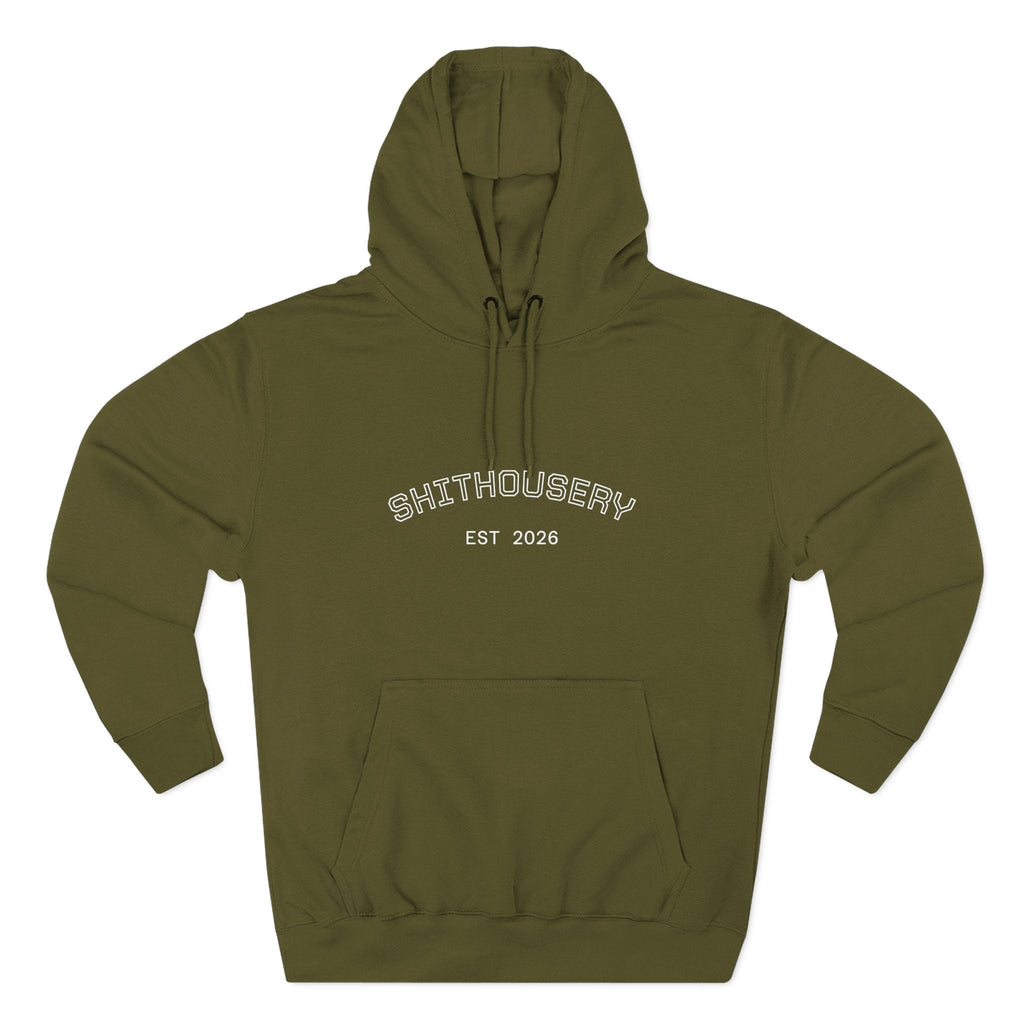 Shithousery Original Print Hoodie — Three-Panel Fleece for Sports Fans Printify