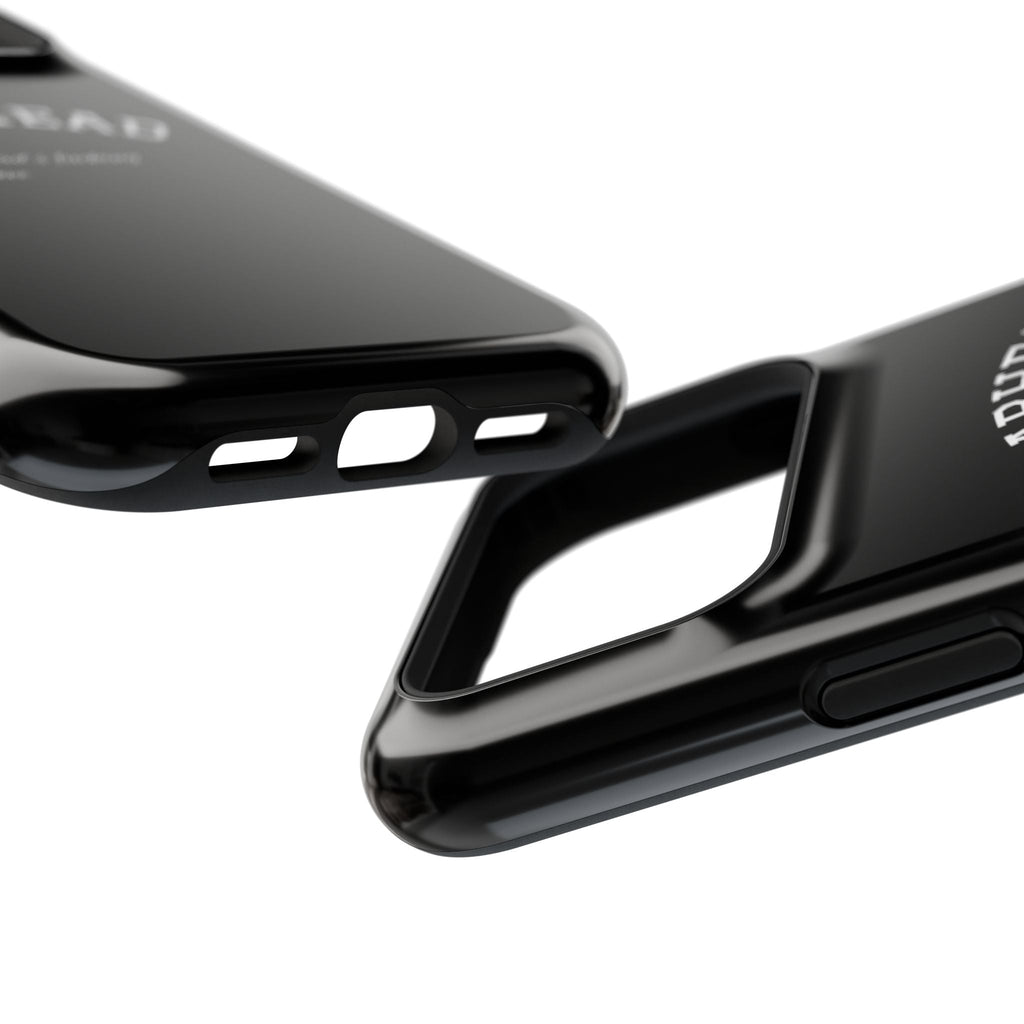 Slabhead Impact-Resistant Phone Case — Glossy Black Protective Cover with "Slabhead" Text Printify