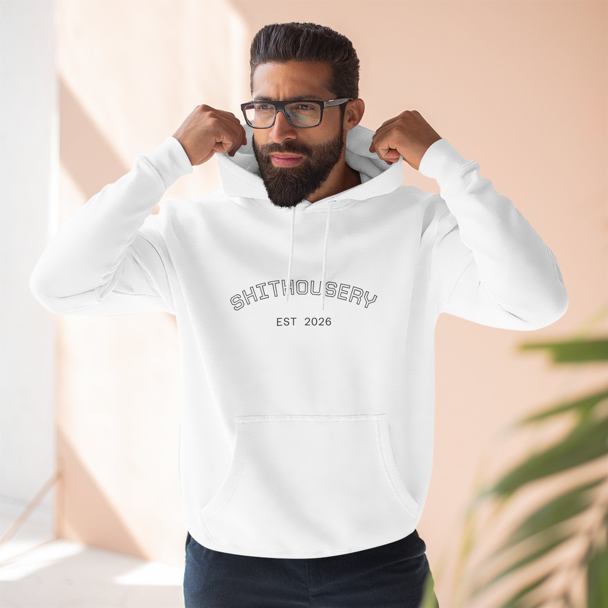 Shithousery Original Print Hoodie — Three-Panel Fleece for Sports Fans Printify