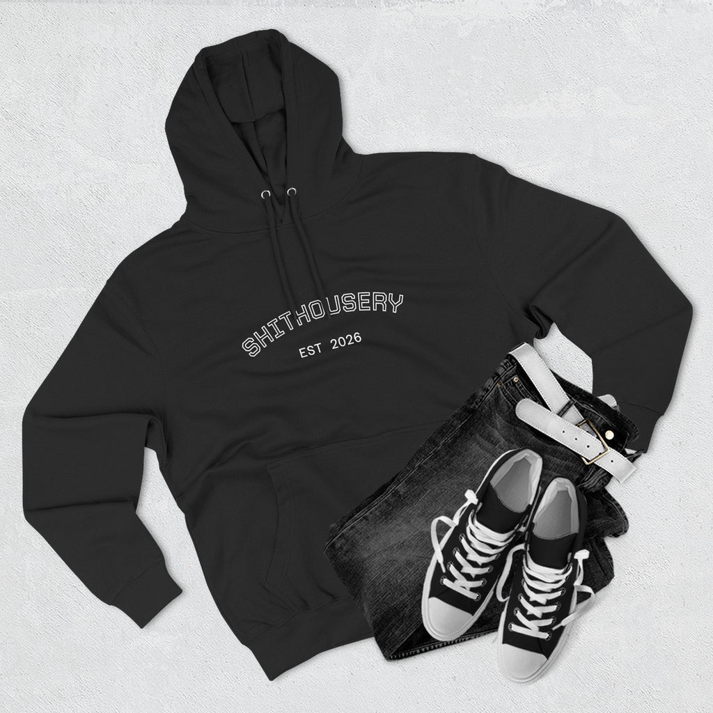 Shithousery Original Print Hoodie — Three-Panel Fleece for Sports Fans Printify