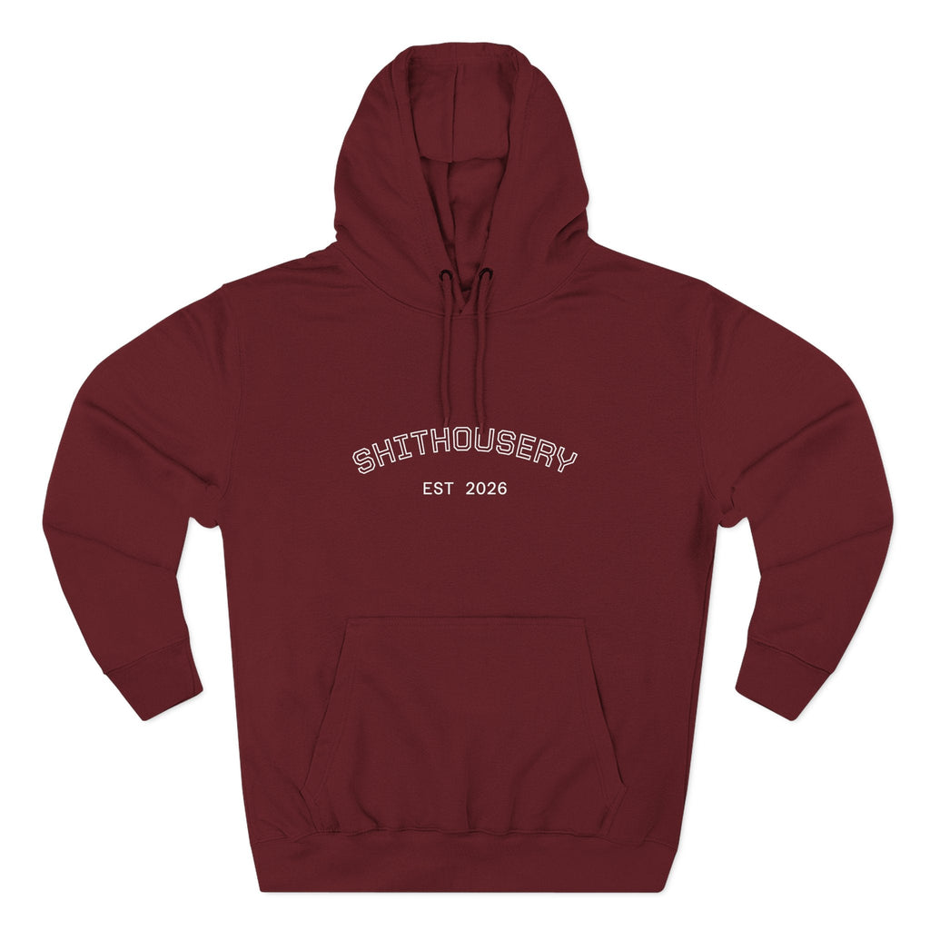 Shithousery Original Print Hoodie — Three-Panel Fleece for Sports Fans Printify