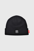 Emblem Ribbed Fisherman Beanie Hideout